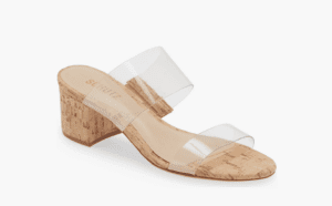 Schutz Victorie Slide Sandal (Women) in Transparent/ Natural