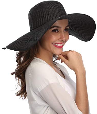 Lanzom Womens Wide Brim Straw Hat