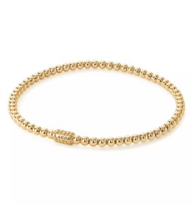 LAGOS Caviar Gold Collection 18K Gold Beaded Bracelet, 3mm