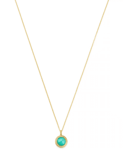 IPPOLITA 18K Yellow Gold Lollipop Turquoise Mini Pendant Necklace with Pavé Diamonds