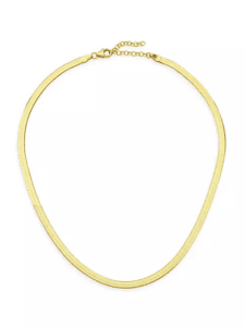 Saks Fifth Avenue Collection 14K Yellow Gold Herringbone Chain Necklace/16-18"