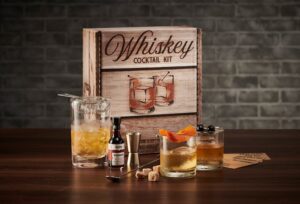 Whiskey Cocktail Kit - Mix Classic Old Fashioned & Manhattan Cocktails 
