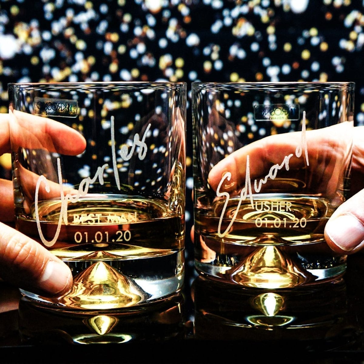 Engraved Whiskey Glasses for Groomsmen