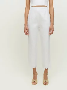 Liam Linen Pant in White