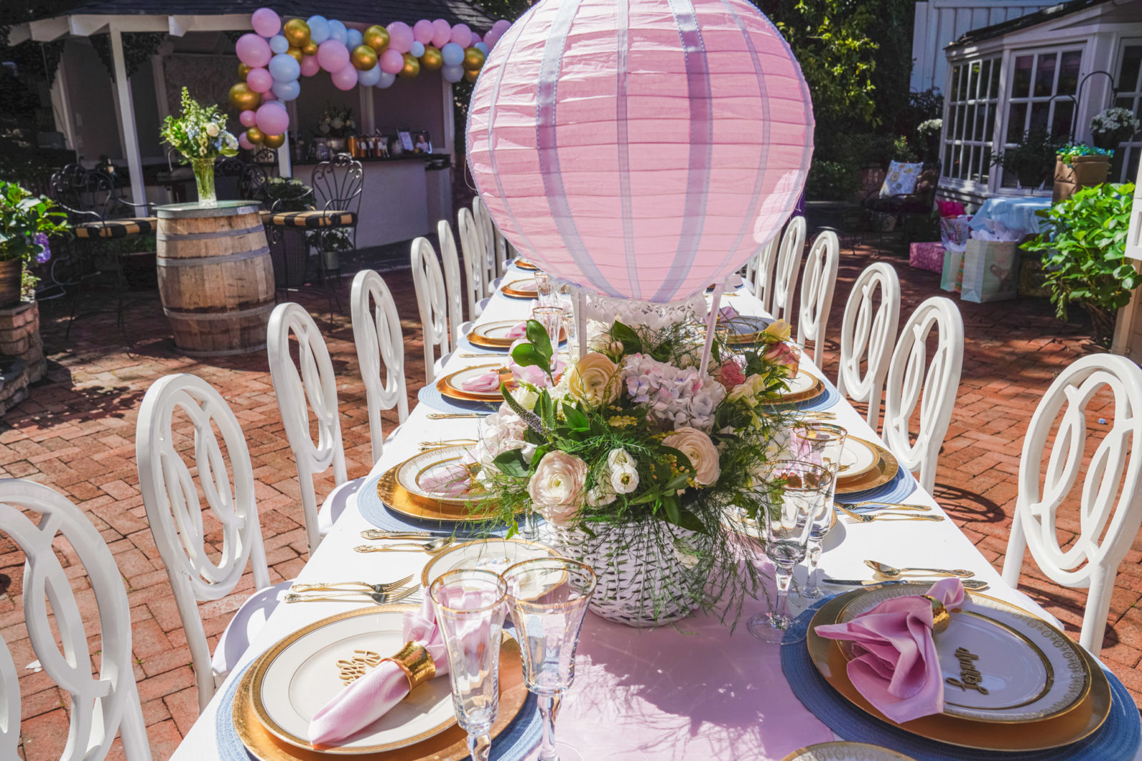 12 Sets Baby Shower Hot Air Balloon Table Centerpieces For DIY...