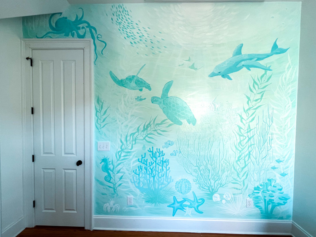 All About Our Under-the-Sea Nursery Mural - JetsetChristina