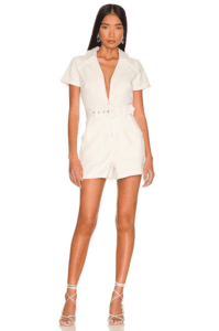 Show Me Your Mumu Outlaw Romper in Pearly White