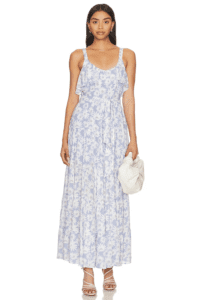PAIGE Tevin Maxi Dress in Periwinkle Multi