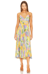 ASTR the Label Blythe Dress in Yellow & Lilac Abstract