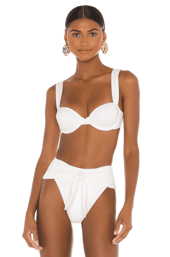 WeWoreWhat Claudia Bikini Top in White