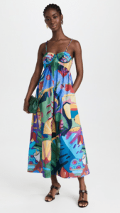 FARM Rio Tropical Scenario Sleeveless Maxi Dress