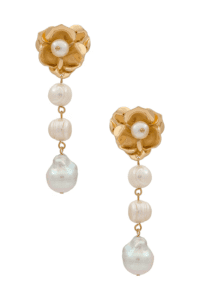 Ettika Pearl And Flower Earrings