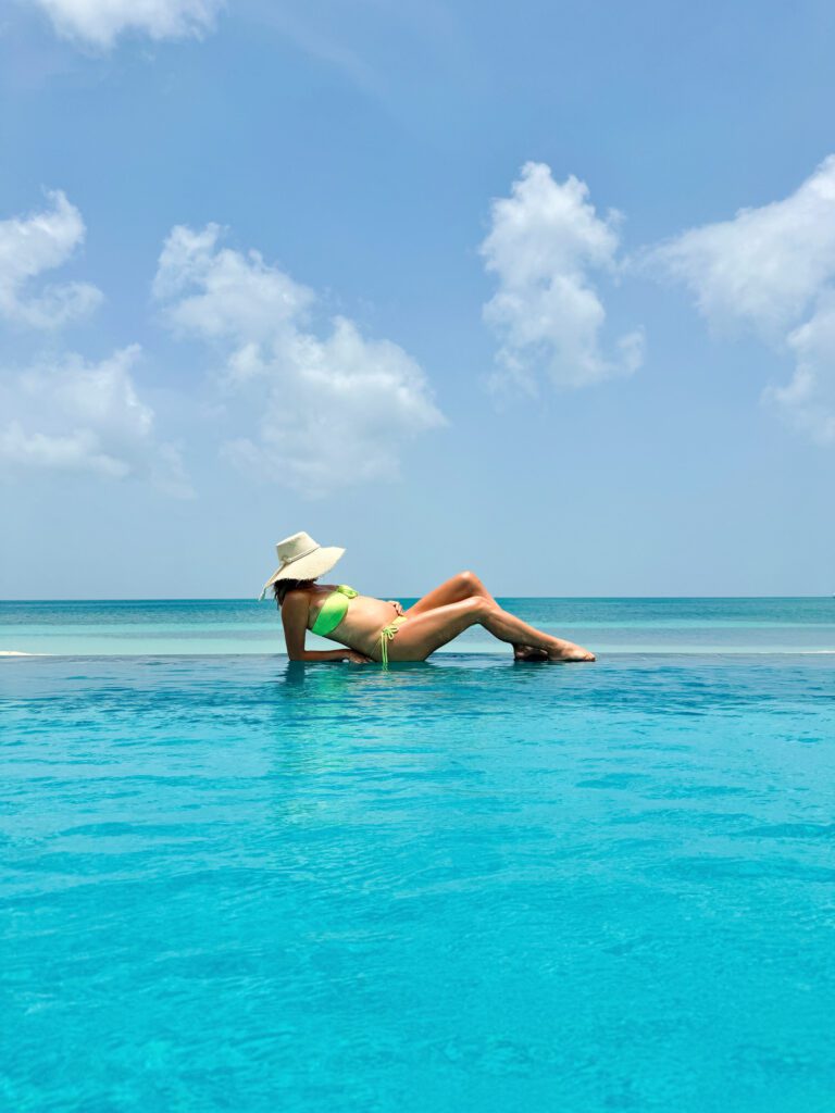 The long infinity pool at Silversands Grand Anse in Grenada
