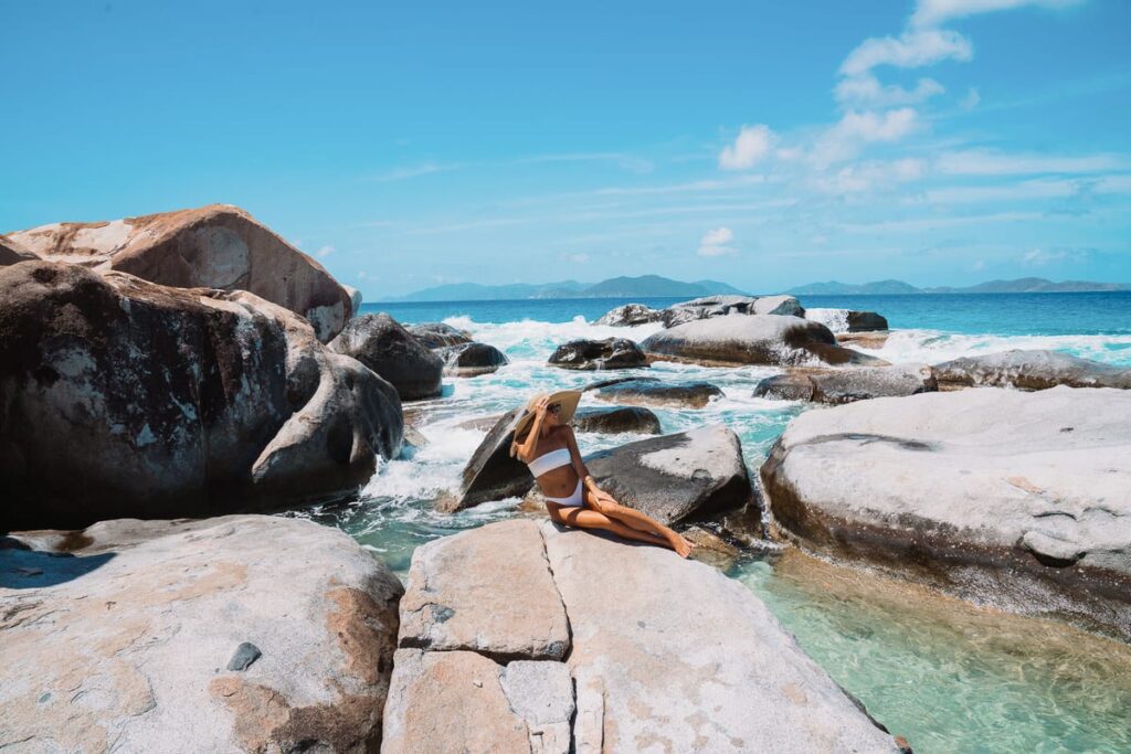 The granite boulders at The Baths on Virgin Gorda in the British Virgin Islands