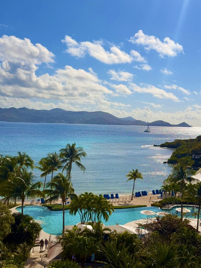 View over the water from The Ritz-Carlton, St. Thomas